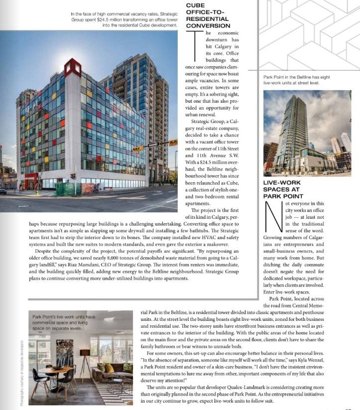Live-Work spaces at Park Point