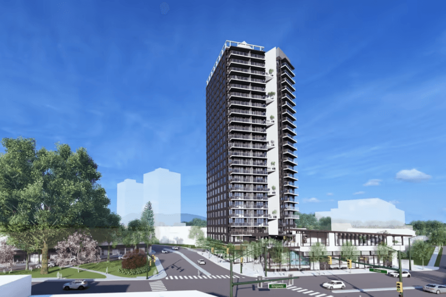 Daily Hive: Rental housing tower at Fraser Street and Kingsway corner among first major Broadway Plan projects to begin construction
